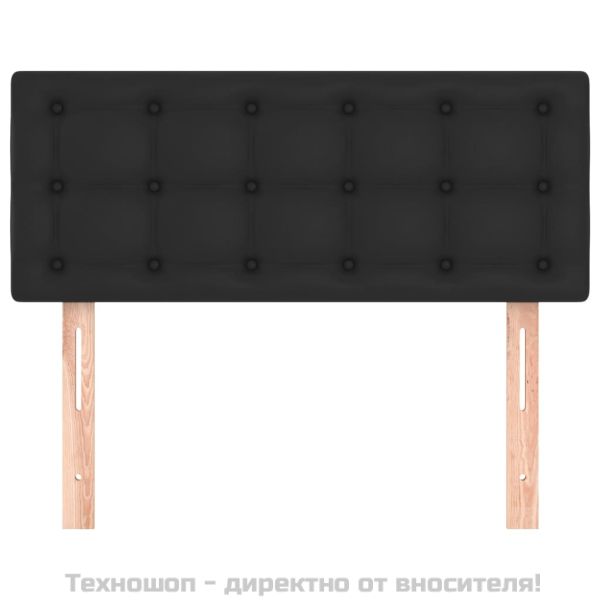 Горна табла за легло, черна, 80x5x78/88 см, изкуствена кожа