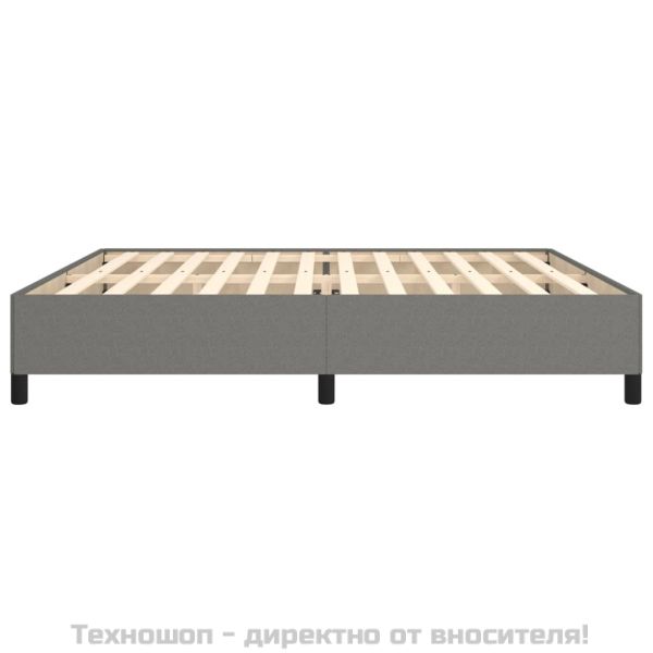 Рамка за легло без матрак, тъмносива, 200x200 см, плат