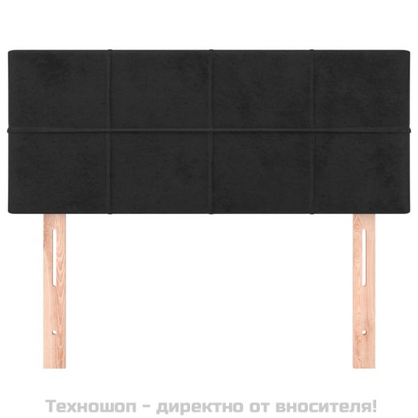 Горна табла за легло, черна, 80x5x78/88 см, кадифе