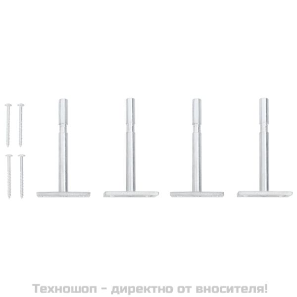 Стенни рафтове с чекмеджета, 2 бр, бели, 40x23,5x10 см, МДФ