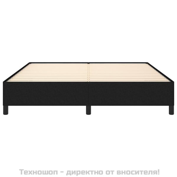 Рамка за легло без матрак, черна, 160x200 см, плат