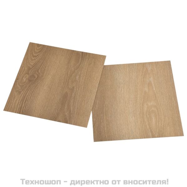 Самозалепващи подови дъски, 55 бр, PVC, 5,11 м², кафяви