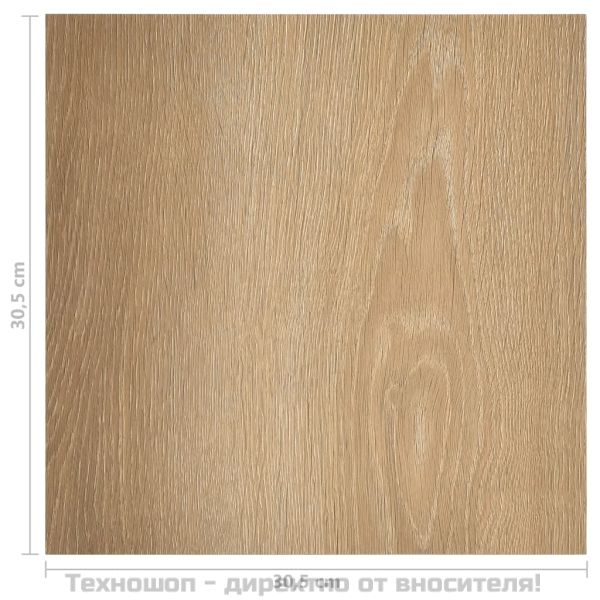Самозалепващи подови дъски, 55 бр, PVC, 5,11 м², кафяви