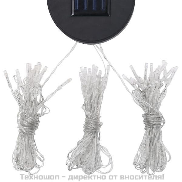 Светещи LED стрингове за беседка със соларен панел