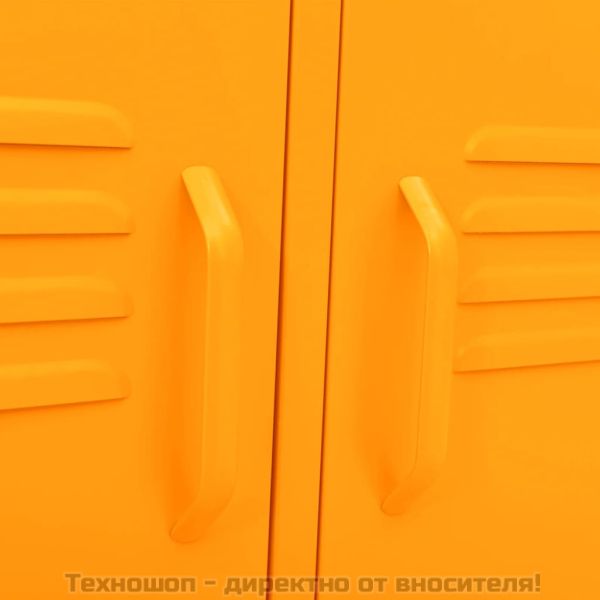 ТВ шкаф, горчица жълто, 105x35x50 см, стомана