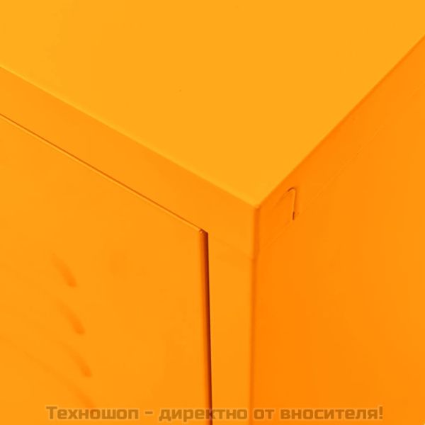 ТВ шкаф, горчица жълто, 105x35x50 см, стомана