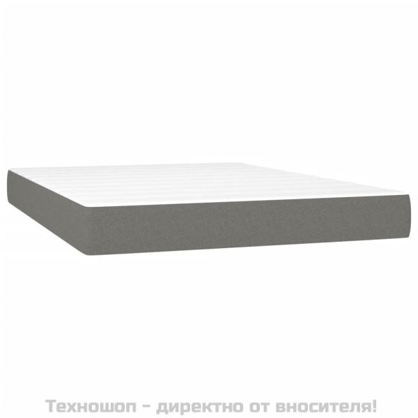 Матрак за легло с покет пружини тъмносив 140x200x20 см плат