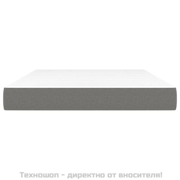 Матрак за легло с покет пружини тъмносив 140x200x20 см плат