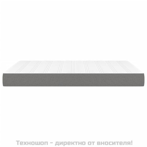Матрак за легло с покет пружини тъмносив 140x200x20 см плат
