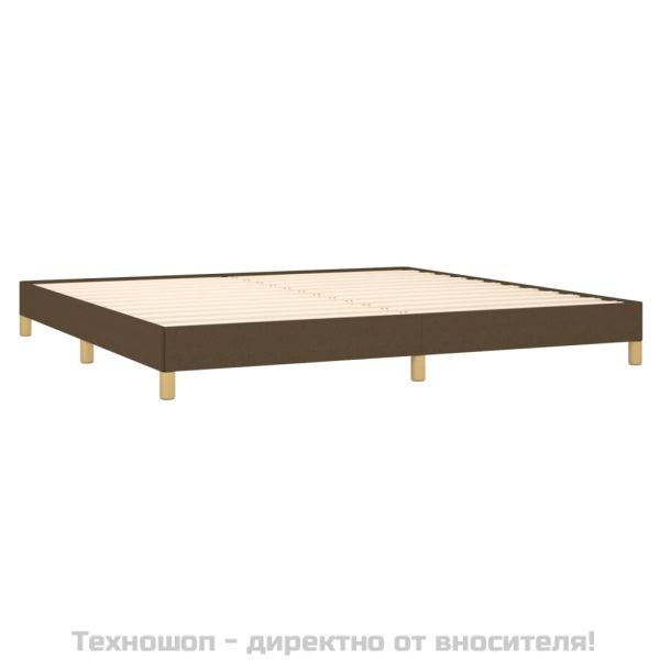 Рамка за легло без матрак, тъмнокафява, 200x200 см, плат