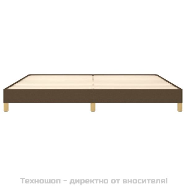 Рамка за легло без матрак, тъмнокафява, 200x200 см, плат