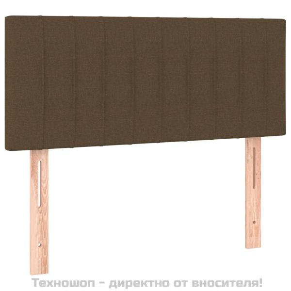 Горна табла за легло, тъмнокафява, 80x5x78/88 см, плат
