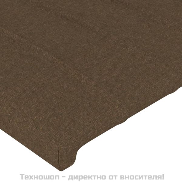 Горна табла за легло, тъмнокафява, 80x5x78/88 см, плат