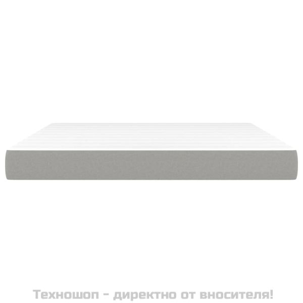 Матрак за легло с покет пружини светлосив 180x200x20 см плат