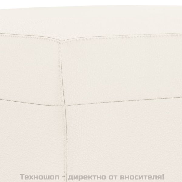 Табуретка, кремава, 60x50x41 см, изкуствена кожа
