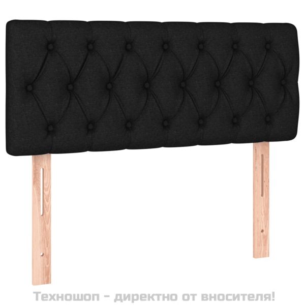 Боксспринг легло с матрак, черно, 90x200 см, плат