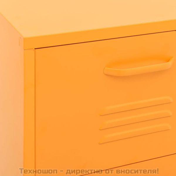 Шкаф за съхранение, горчица, 42,5x35x101,5 см, стомана