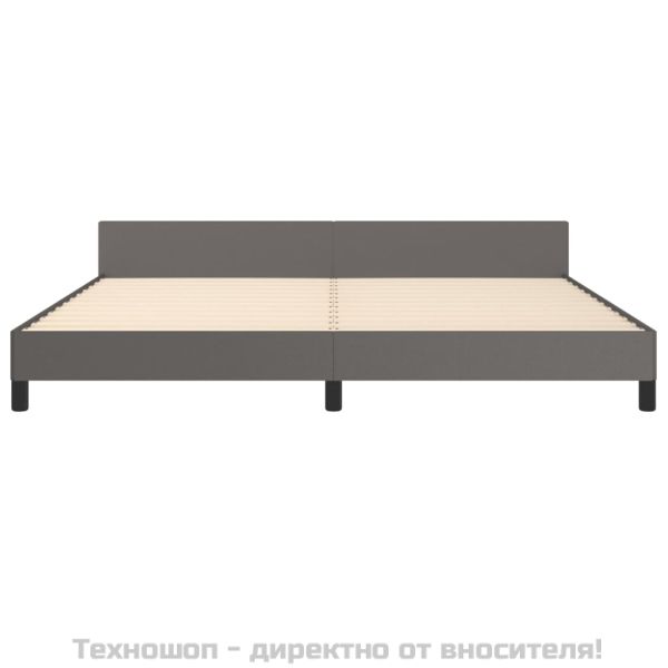 Рамка за легло с табла без матрак, сива, 200x200 см