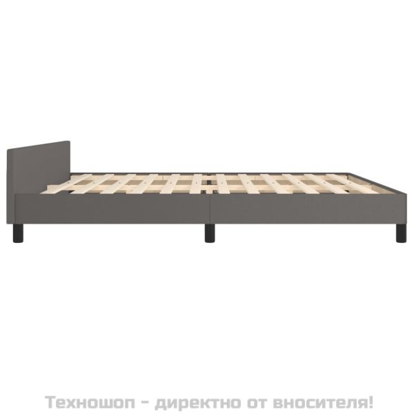Рамка за легло с табла без матрак, сива, 200x200 см