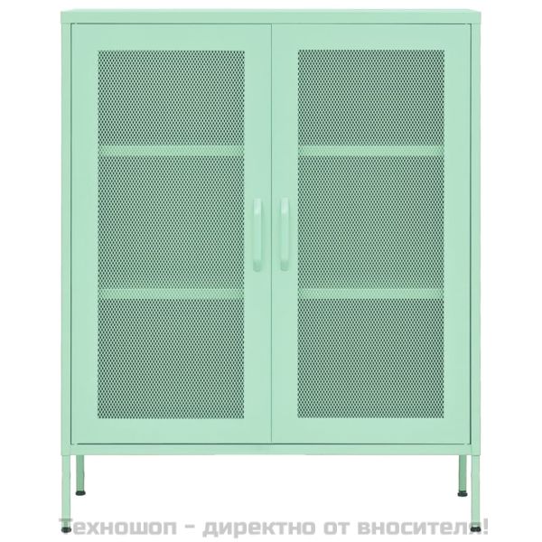 Шкаф за съхранение, мента, 80х35х101,5 см, стомана