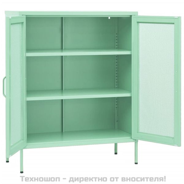 Шкаф за съхранение, мента, 80х35х101,5 см, стомана