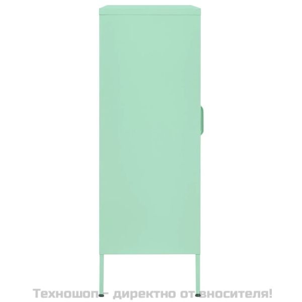 Шкаф за съхранение, мента, 80х35х101,5 см, стомана