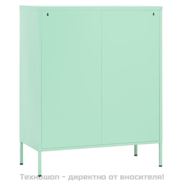 Шкаф за съхранение, мента, 80х35х101,5 см, стомана