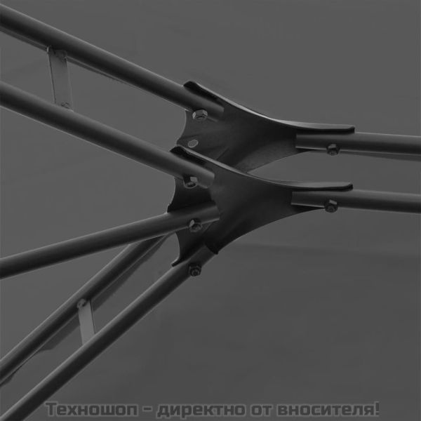 Градинска шатра със завеси, 4x3 м, антрацит