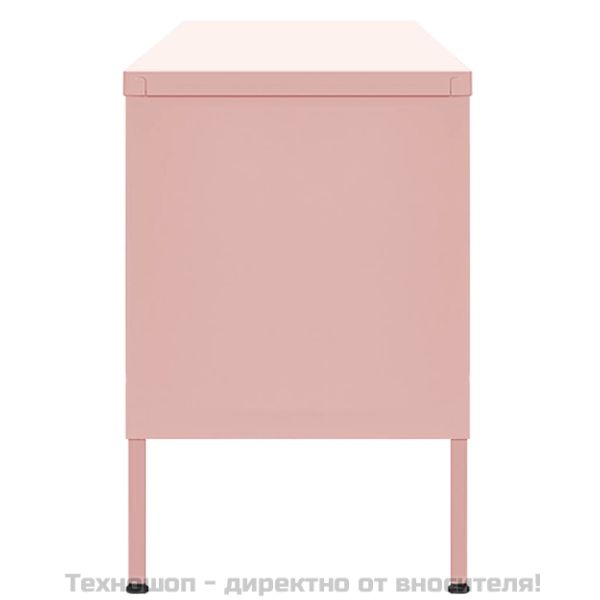 ТВ шкаф, розов, 105x35x50 см, стомана
