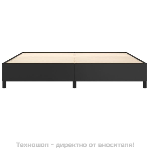 Pамка за легло черна 200x200 см изкуствена кожа