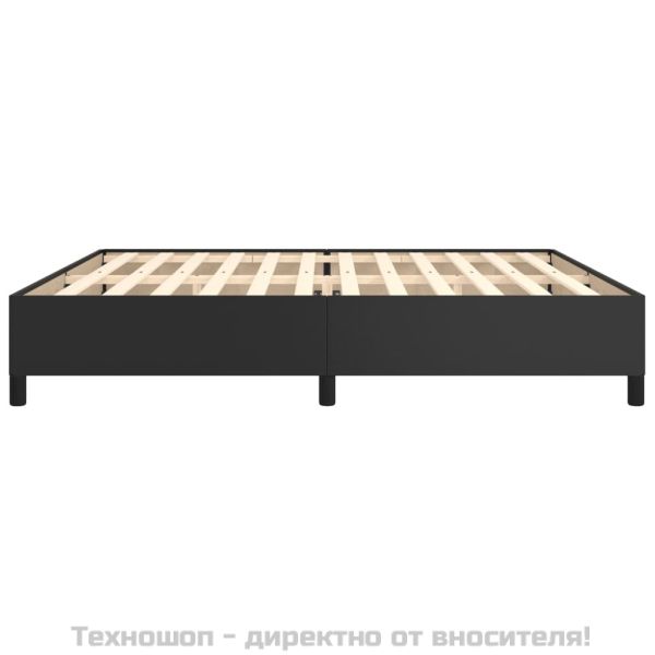 Pамка за легло черна 200x200 см изкуствена кожа