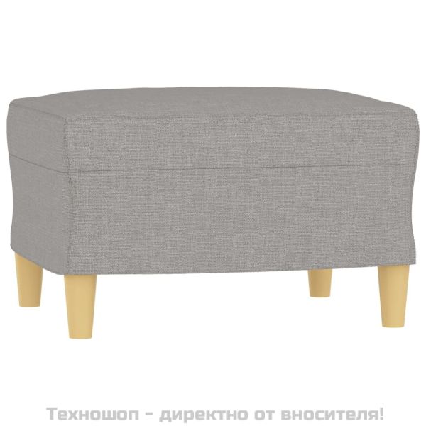 Табуретка, светлосива, 60x50x41 см, текстил