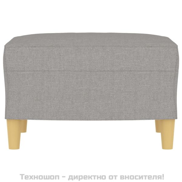 Табуретка, светлосива, 60x50x41 см, текстил