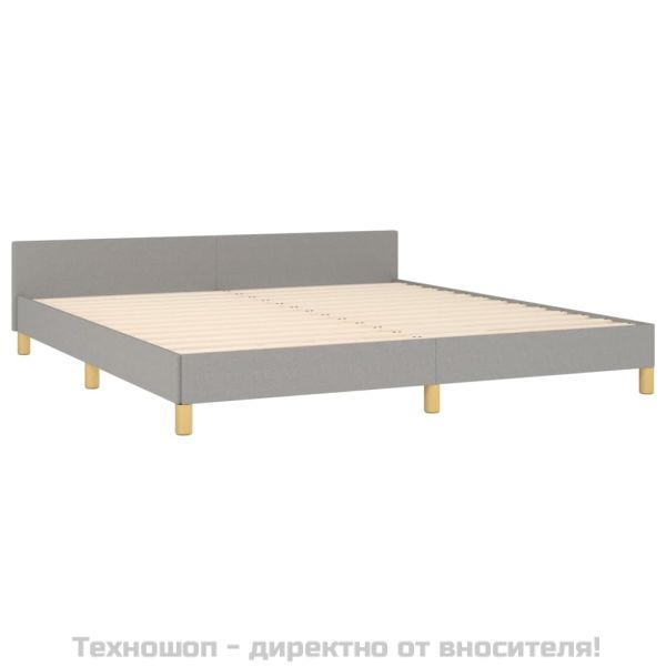 Рамка за легло без матрак, светлосива, 160x200 см, плат