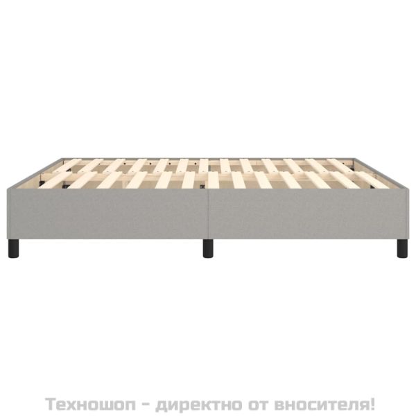 Рамка за легло с пружини, светлосива, 160x200 см, плат