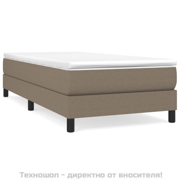 Рамка за легло с пружини, таупе, 90x200 см, плат