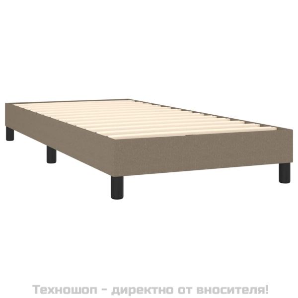 Рамка за легло с пружини, таупе, 90x200 см, плат