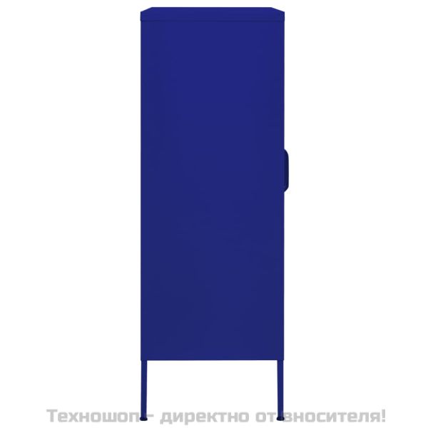 Шкаф за съхранение, нейви син, 80х35х101,5 см, стомана