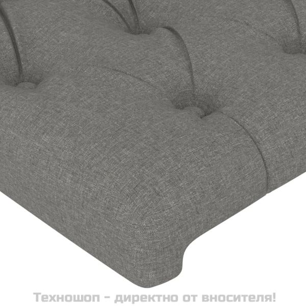 Горни табли за легло, 2 бр, тъмносива, 72x7x78/88 см, плат