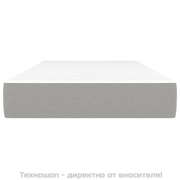 Матрак за легло с покет пружини светлосив 100x200x20 см плат