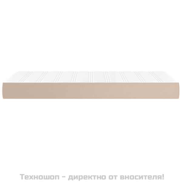 Матрак с покет пружини капучино 90x200x20 см изкуствена кожа