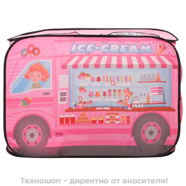 Детска палатка за игра с 250 топки розово 70x112x70 см