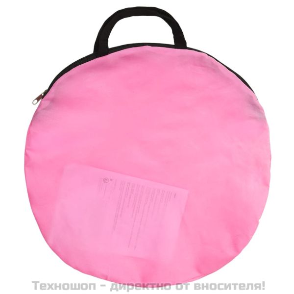 Детска палатка за игра с 250 топки розово 70x112x70 см