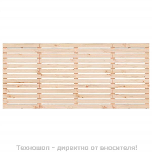 Стенна табла за спалня, 156x3x91,5 см, борово дърво масив
