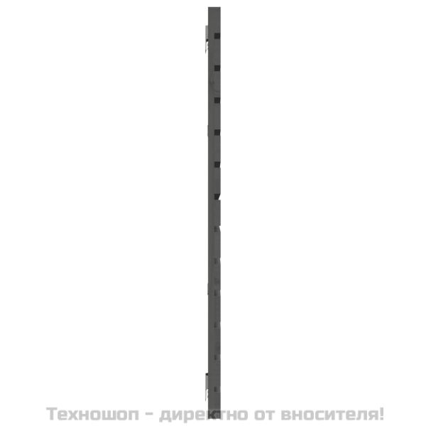 Стенна табла за спалня, сива, 156x3x91,5 см, борово дърво масив
