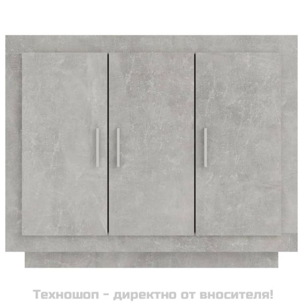 Сайдборд, бетонно сив, 92x35x75 см, инженерно дърво