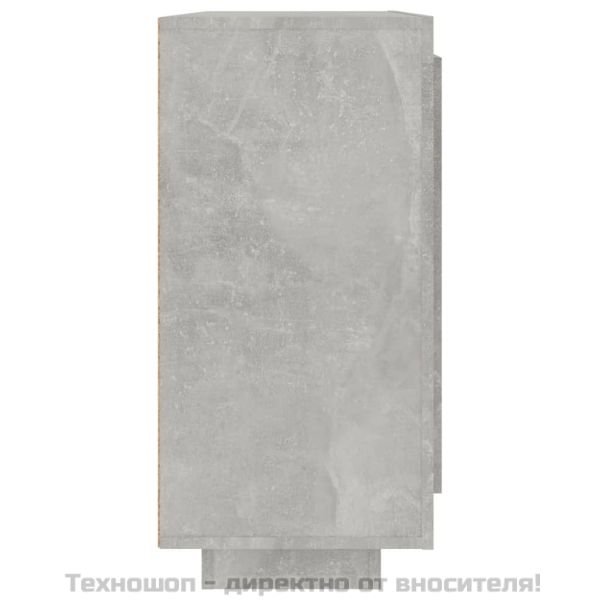 Сайдборд, бетонно сив, 92x35x75 см, инженерно дърво