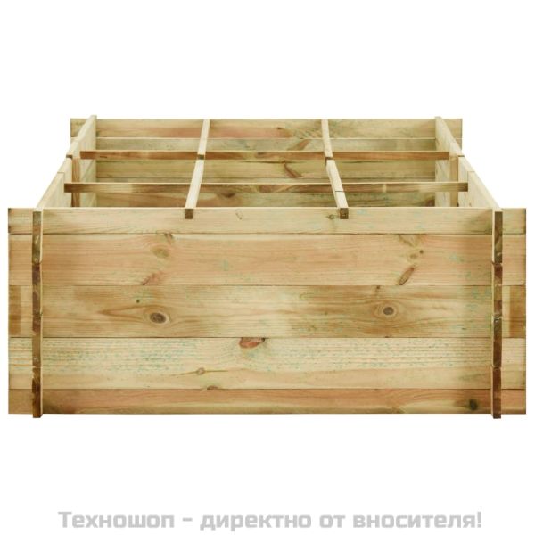 Повдигната леха за разсад, импрегниран бор, 197x100x40 см