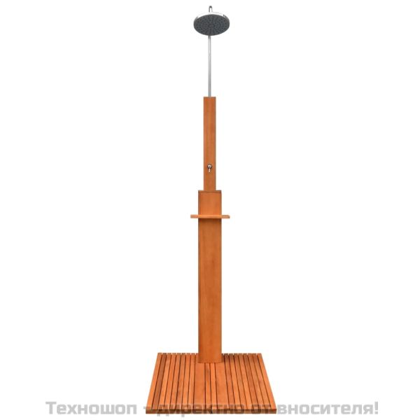 Градински душ, евкалиптово дърво и стомана