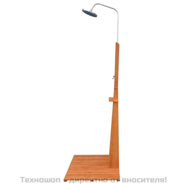 Градински душ, евкалиптово дърво и стомана